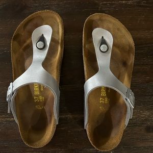 Birkenstock Gizeh Sandal Silver (Women) size 37 (equal to 6-6.5)